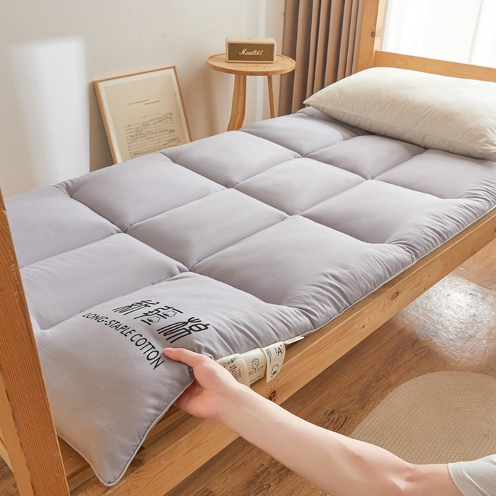 91家纺网 家纺一手货源 找家纺 2025新疆棉花床垫褥子宿舍学生榻榻米折叠加厚垫子棉絮 新疆棉-灰色