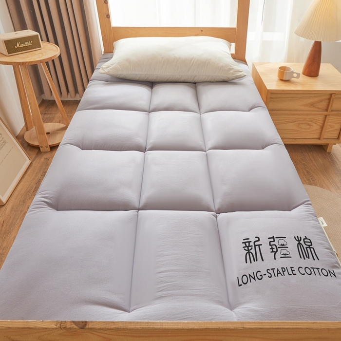 91家纺网 家纺一手货源 找家纺 2025新疆棉花床垫褥子宿舍学生榻榻米折叠加厚垫子棉絮 新疆棉-灰色