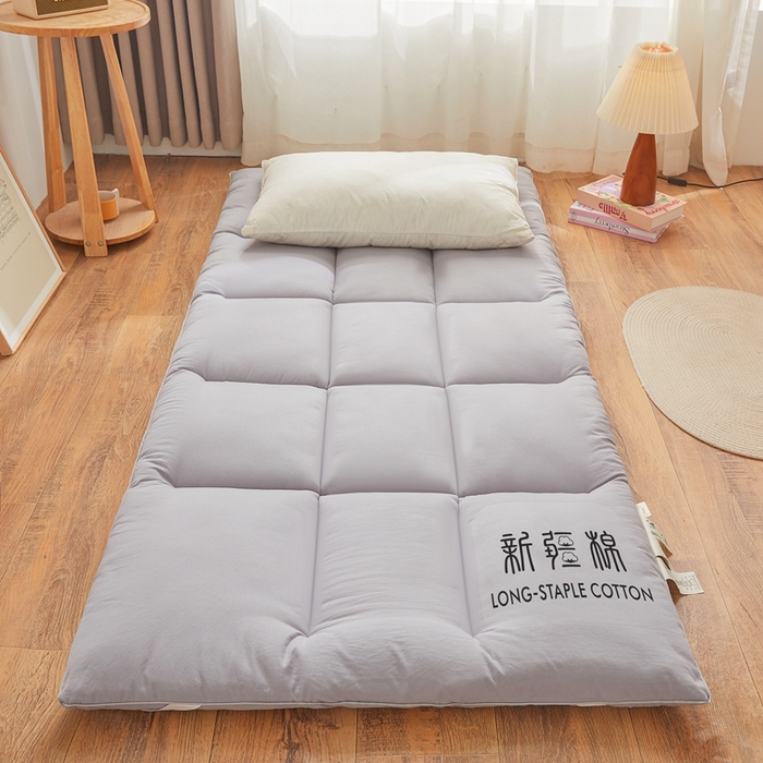 91家纺网 家纺一手货源 找家纺 2025新疆棉花床垫褥子宿舍学生榻榻米折叠加厚垫子棉絮 新疆棉-灰色