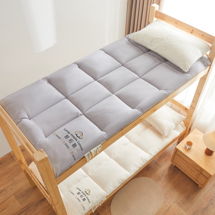 2025新疆棉花床垫褥子宿舍学生榻榻米折叠加厚垫子棉絮 新疆棉花-灰色