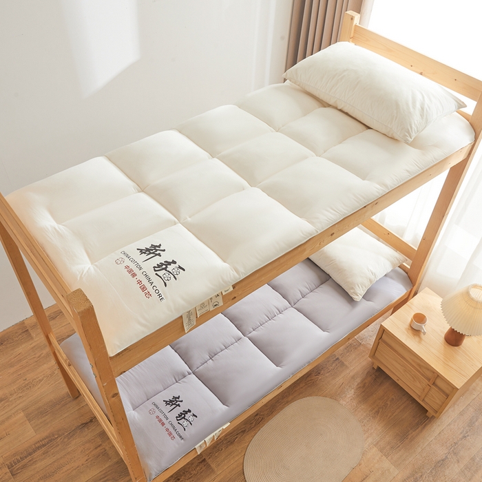 91家纺网 家纺一手货源 找家纺 2025新疆棉花床垫褥子宿舍学生榻榻米折叠加厚垫子棉絮 新疆-白色