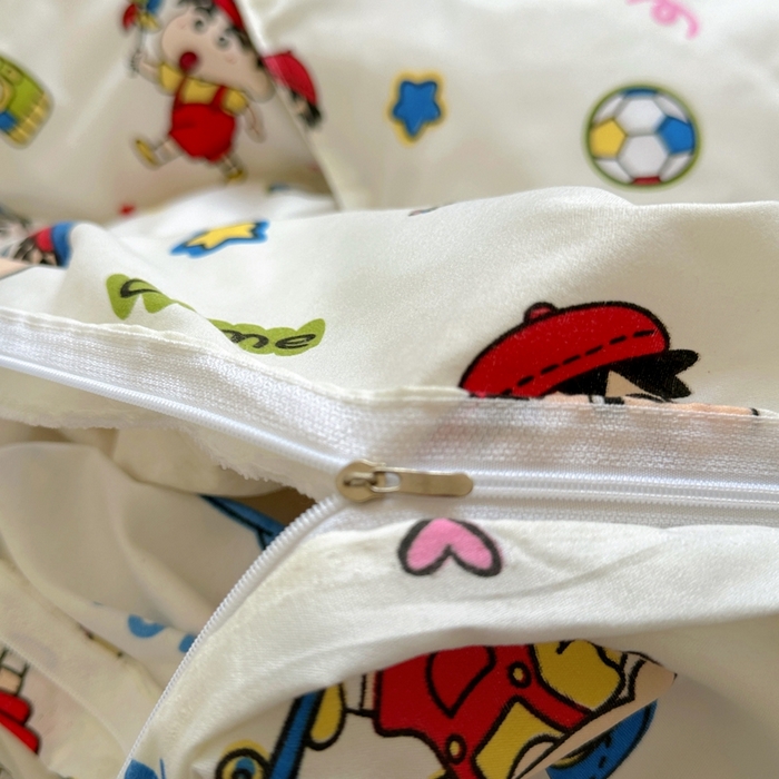 91家纺网 家纺一手货源 找家纺 宏源家纺 2025新款芦荟棉印花亲肤四件套 小新灰