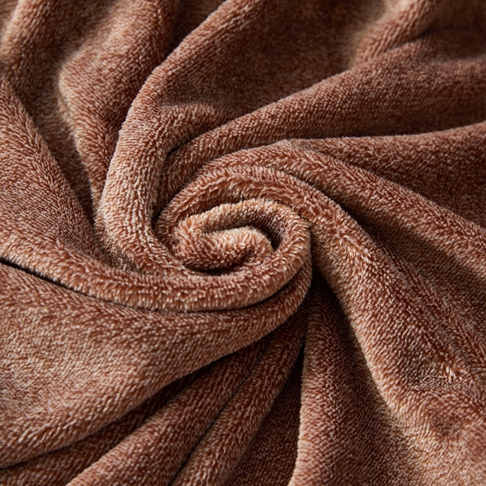 91家纺网 家纺一手货源 找家纺 馨米莱家纺 2025新款阳离子提花毯 咖色