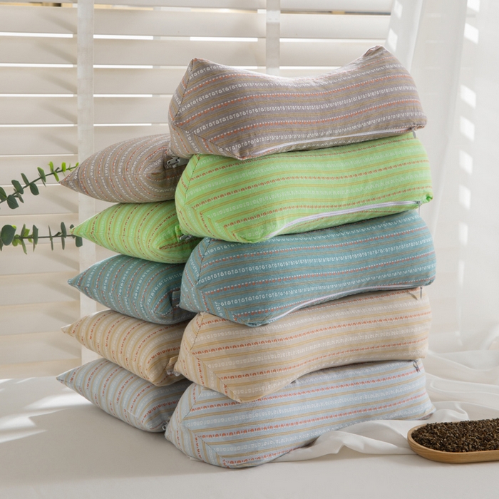 91家纺网 家纺一手货源 找家纺 （总）佳合枕芯 2025新款新品全棉水洗棉三角组合款荞麦护颈椎枕 枕头枕芯