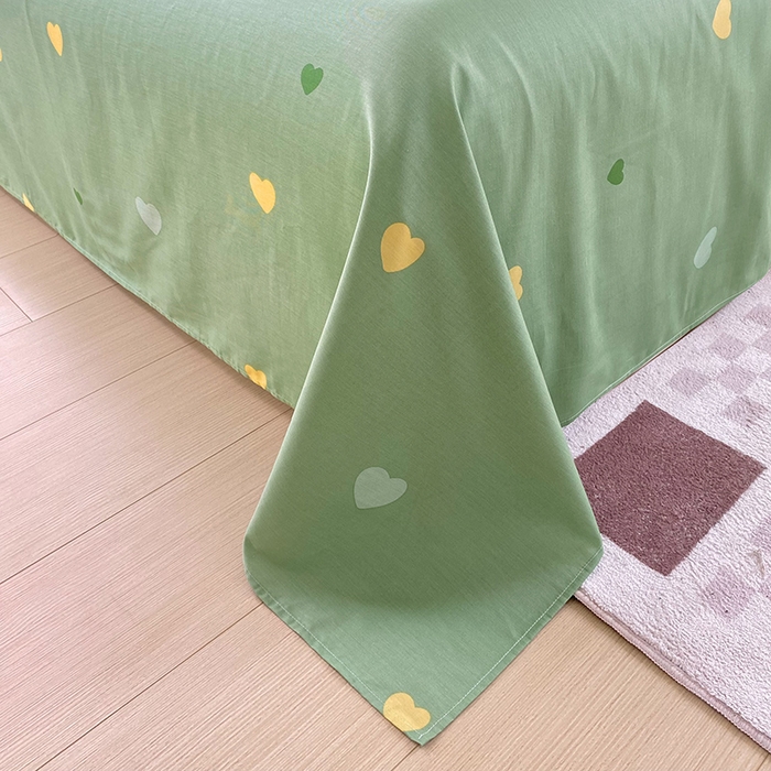 91家纺网 家纺一手货源 找家纺 小叮当家纺仓储工厂店 （爆款花型 长期款 不断货）2025新款小清新印花条纹卡通花卉纯棉全棉单品系列--单床单 草莓园