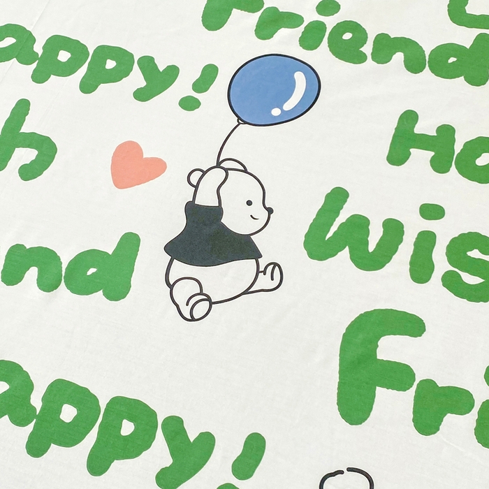 91家纺网 家纺一手货源 找家纺 小叮当家纺仓储工厂店 （爆款花型 长期款 不断货）2025新款小清新印花条纹卡通花卉纯棉全棉单品系列--单床单 Luck熊