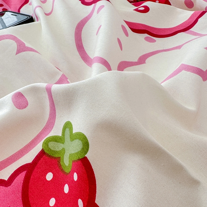 91家纺网 家纺一手货源 找家纺 小叮当家纺仓储工厂店 （爆款花型 长期款 不断货）2025新款小清新印花条纹卡通花卉纯棉全棉单品系列--单床单 潮流小熊