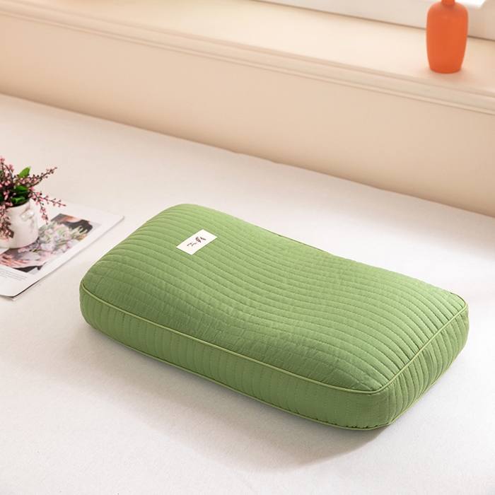 91家纺网 家纺一手货源 找家纺 佳合枕芯 2025新款纯棉韩式纯荞麦枕头枕芯 草绿色 48*26cm/只