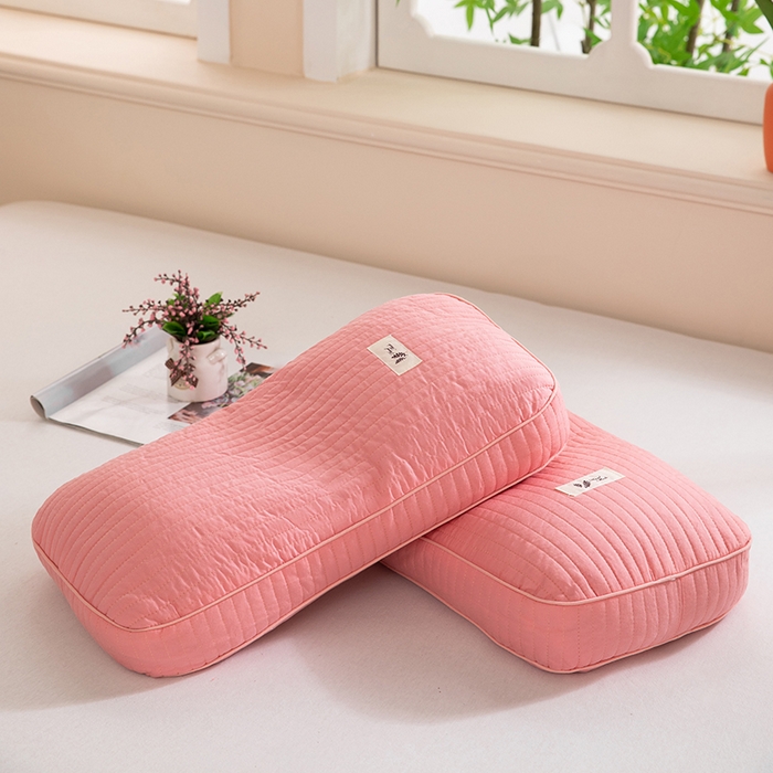 91家纺网 家纺一手货源 找家纺 佳合枕芯 2025新款纯棉韩式纯荞麦枕头枕芯 酒红色 48*26cm/只