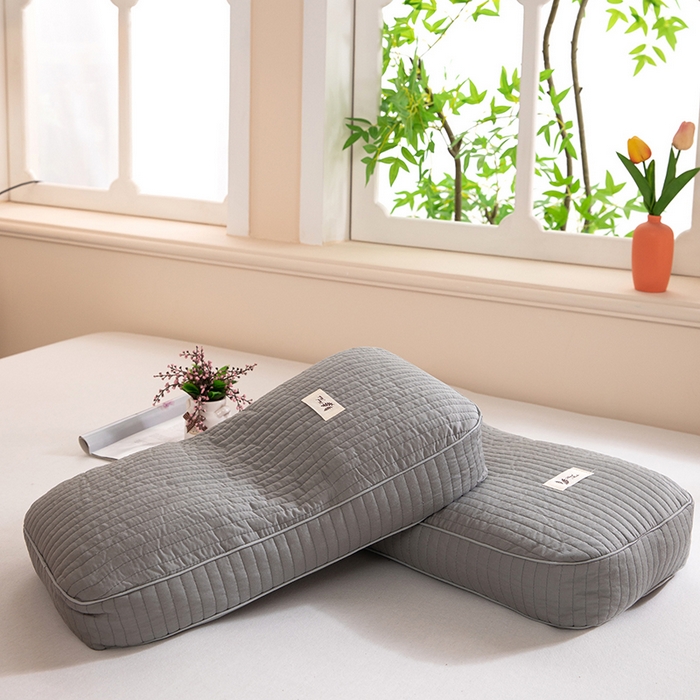 91家纺网 家纺一手货源 找家纺 佳合枕芯 2025新款纯棉韩式纯荞麦枕头枕芯 浅灰色 48*26cm/只