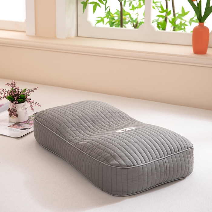 91家纺网 家纺一手货源 找家纺 佳合枕芯 2025新款纯棉韩式纯荞麦枕头枕芯 浅灰色 48*26cm/只