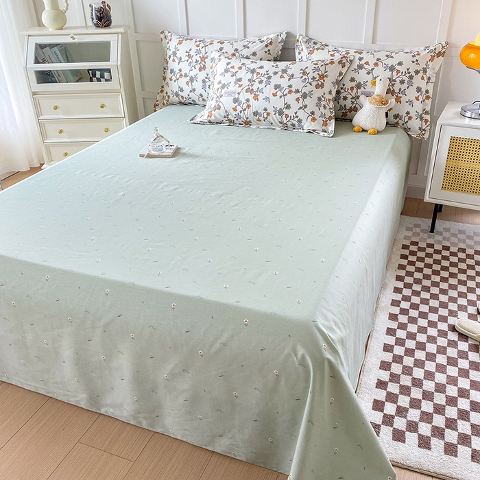 91家纺网 家纺一手货源 找家纺 小叮当家纺仓储工厂店 （爆款花型 长期款 不断货）2025新款小清新印花条纹卡通花卉纯棉全棉单品系列--单床单 花千骨