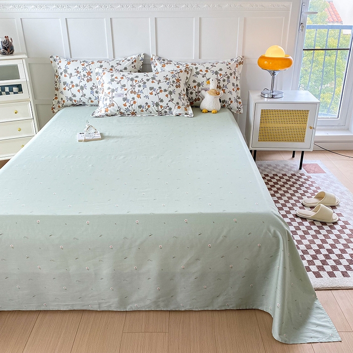 91家纺网 家纺一手货源 找家纺 小叮当家纺仓储工厂店 （爆款花型 长期款 不断货）2025新款小清新印花条纹卡通花卉纯棉全棉单品系列--单床单 花千骨