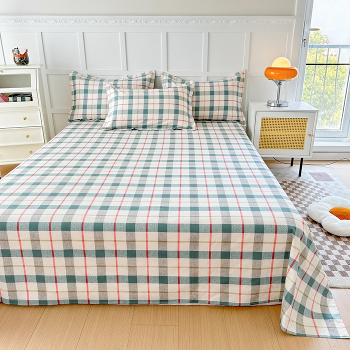 91家纺网 家纺一手货源 找家纺 小叮当家纺仓储工厂店 （爆款花型 长期款 不断货）2025新款小清新印花条纹卡通花卉纯棉全棉单品系列--单床单 巴黎岛