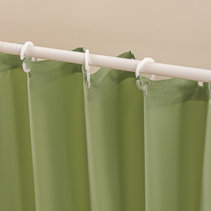 91家纺网 家纺一手货源 找家纺 世婕 2025新款防蚊帐纱植绒遮光帘二合一双层学生蚊帐系列-提花款 提花款-抹茶绿