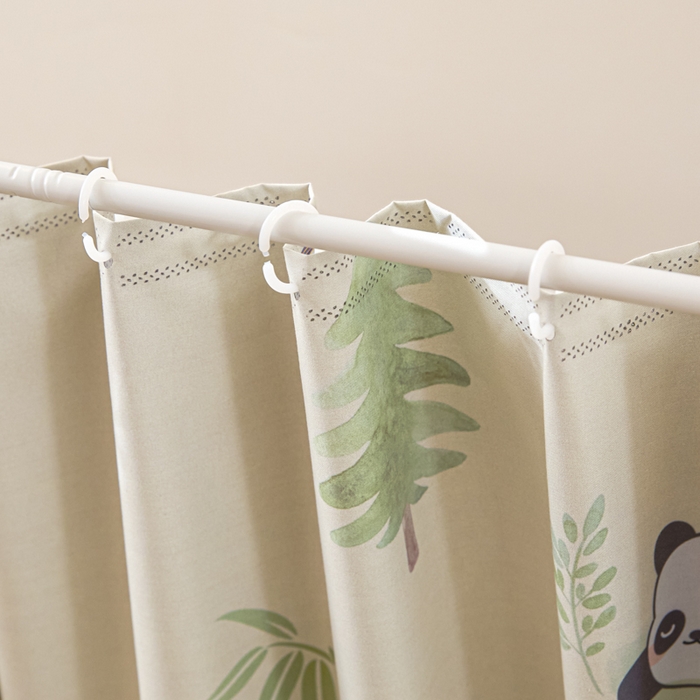 91家纺网 家纺一手货源 找家纺 世婕 2025新款防蚊帐纱植绒遮光帘二合一双层学生蚊帐系列-提花款 提花款-熊猫