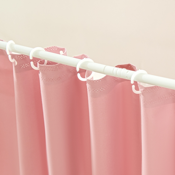 91家纺网 家纺一手货源 找家纺 世婕 2025新款防蚊帐纱植绒遮光帘二合一双层学生蚊帐系列-提花款 提花款-粉草莓兔