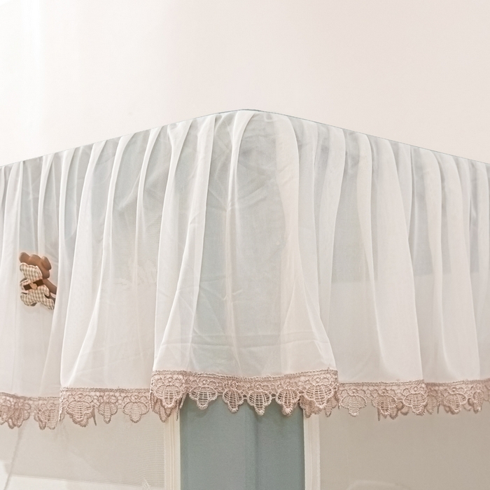 91家纺网 家纺一手货源 找家纺 世婕 2025新款防蚊帐纱植绒遮光帘二合一双层学生蚊帐系列-提花款 提花款-水兰