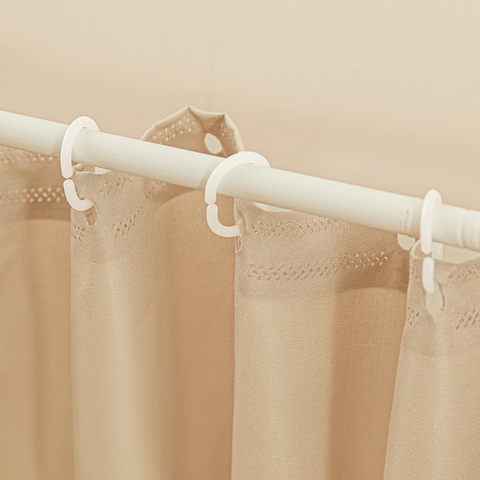 91家纺网 家纺一手货源 找家纺 世婕 2025新款防蚊帐纱植绒遮光帘二合一双层学生蚊帐系列-提花款 提花款-卡其