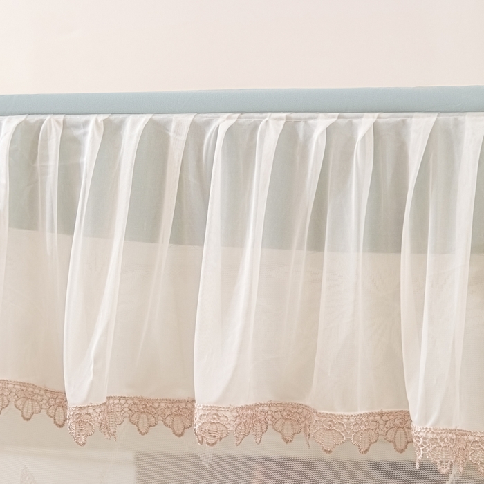 91家纺网 家纺一手货源 找家纺 世婕 2025新款防蚊帐纱植绒遮光帘二合一双层学生蚊帐系列-提花款 提花款-水兰