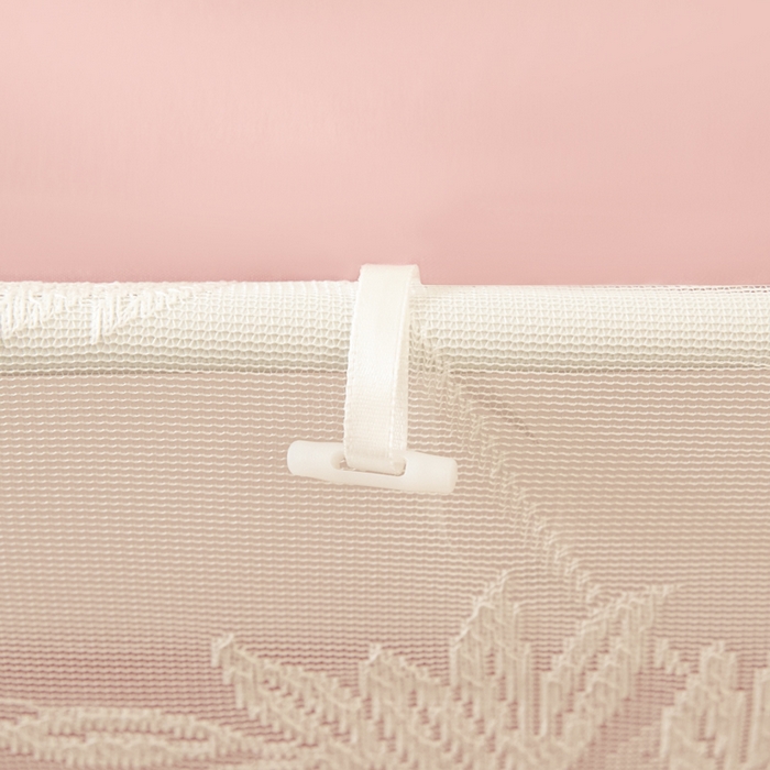 91家纺网 家纺一手货源 找家纺 世婕 2025新款防蚊帐纱植绒遮光帘二合一双层学生蚊帐系列-提花款 提花款-粉草莓兔