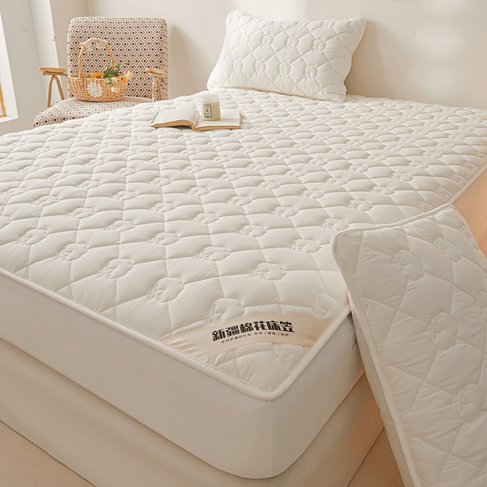 91家纺网 家纺一手货源 找家纺 （总）西域种棉人·千百笠 2025新款A类抗菌100%新疆棉花填充夹棉纯棉床笠母婴级床笠单件床罩保护罩套全