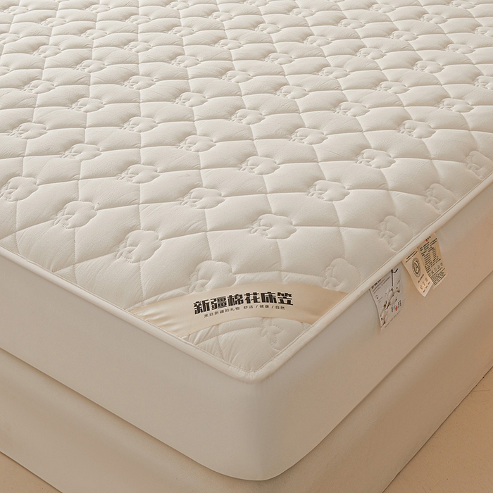 91家纺网 家纺一手货源 找家纺 （总）西域种棉人·千百笠 2025新款A类抗菌100%新疆棉花填充夹棉纯棉床笠母婴级床笠单件床罩保护罩套全