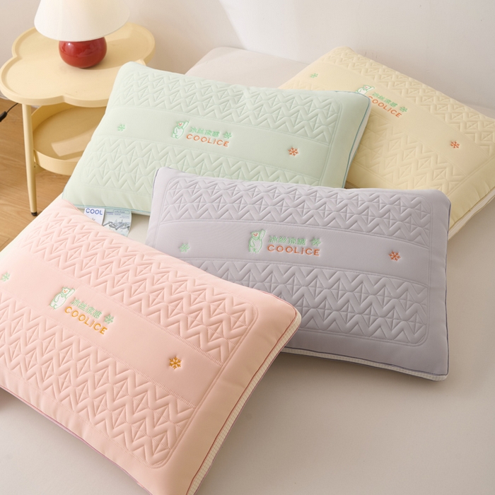 91家纺网 家纺一手货源 找家纺 （总）蝶飞舞 2025新款刺绣冰丝凉感枕头枕芯