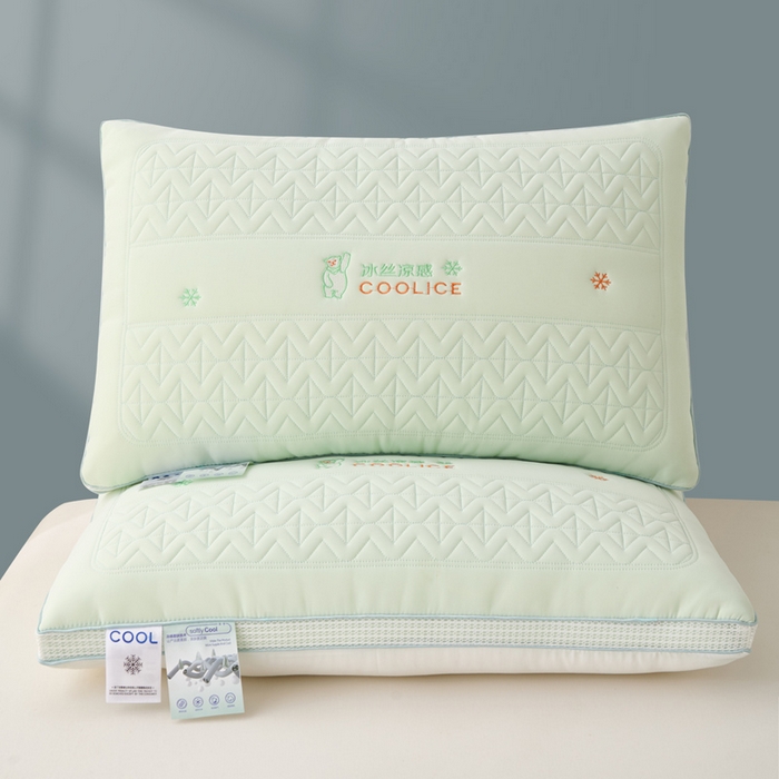 91家纺网 家纺一手货源 找家纺 （总）蝶飞舞 2025新款刺绣冰丝凉感枕头枕芯