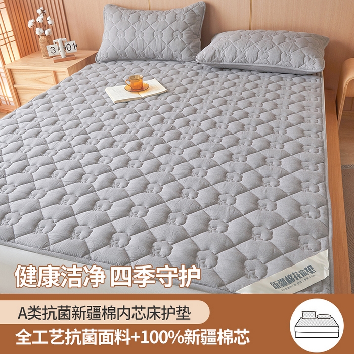 91家纺网 家纺一手货源 找家纺 （总）西域种棉人·千百笠 2025新款A类抗菌100%新疆棉花填充夹棉床垫床护垫软垫床褥子单人双人学生垫