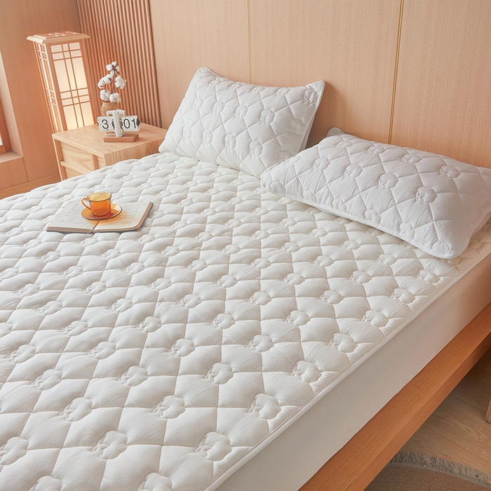 91家纺网 家纺一手货源 找家纺 西域种棉人·千百笠 2025新款A类抗菌100%新疆棉花填充夹棉床垫床护垫软垫床褥子单人双人学生垫 娴雅软垫-白