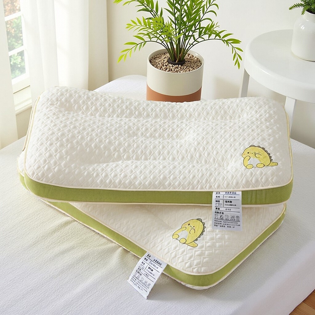 91家纺网 家纺一手货源 找家纺 蝶飞舞 2025新款小恐龙针织舒适款儿童学生款枕头枕芯 40*60cm 小恐龙