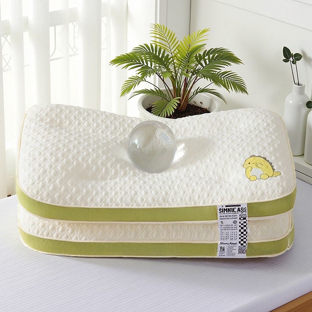 91家纺网 家纺一手货源 找家纺 蝶飞舞 2025新款小恐龙针织舒适款儿童学生款枕头枕芯 30*50cm 小恐龙