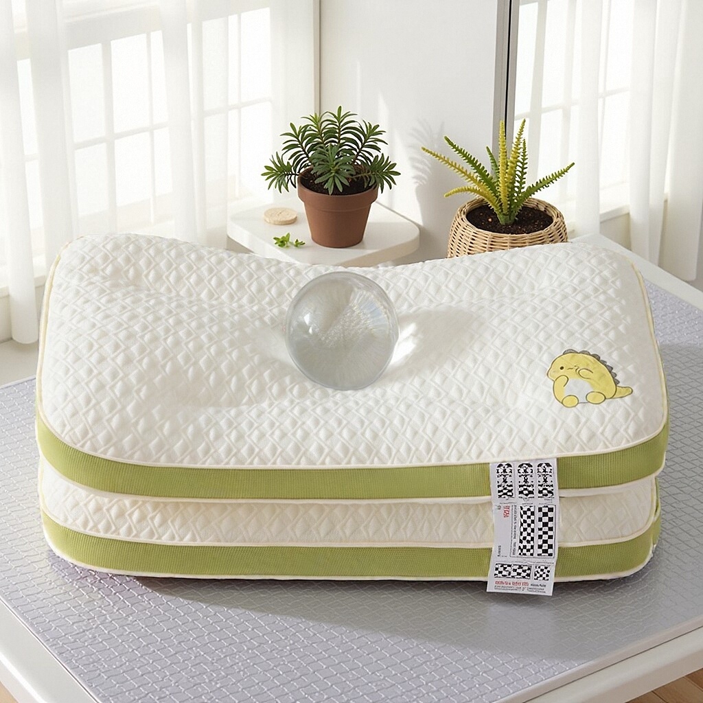 91家纺网 家纺一手货源 找家纺 （总）蝶飞舞 2025新款小恐龙针织舒适款儿童学生款枕头枕芯