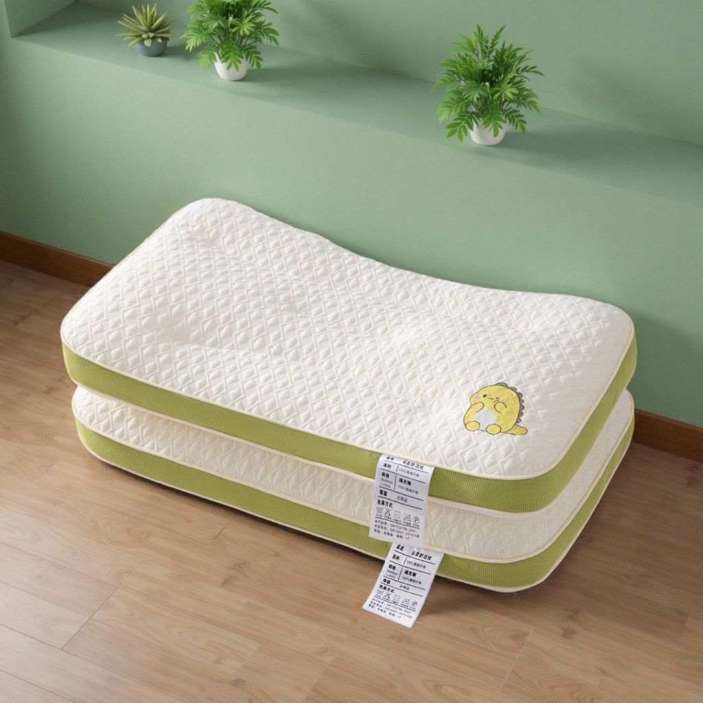 91家纺网 家纺一手货源 找家纺 蝶飞舞 2025新款小恐龙针织舒适款儿童学生款枕头枕芯 30*50cm 小恐龙