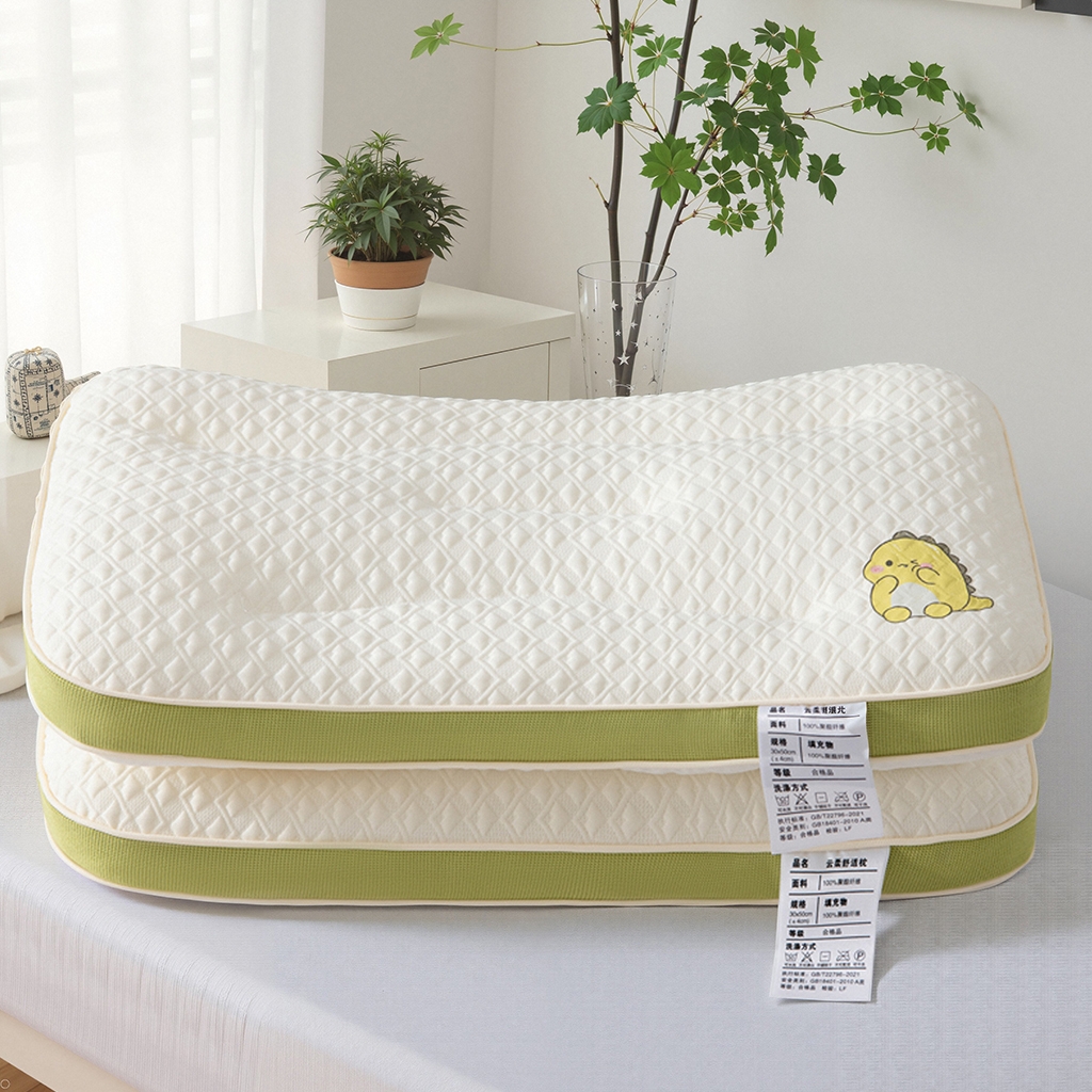 （总）蝶飞舞 2025新款小恐龙针织舒适款儿童学生款枕头枕芯