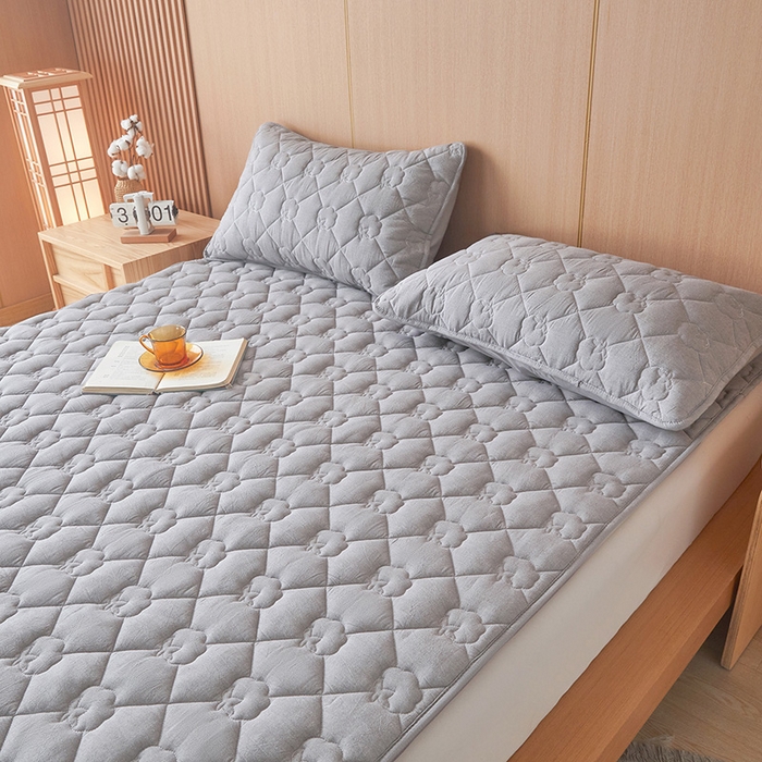 91家纺网 家纺一手货源 找家纺 西域种棉人·千百笠 2025新款A类抗菌100%新疆棉花填充夹棉床垫床护垫软垫床褥子单人双人学生垫 娴雅软垫-灰