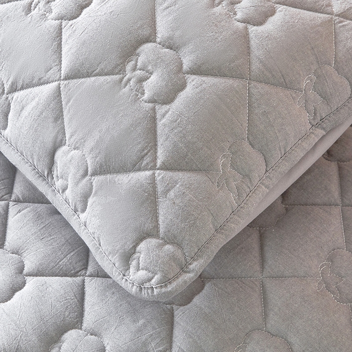 91家纺网 家纺一手货源 找家纺 西域种棉人·千百笠 2025新款A类抗菌100%新疆棉花填充夹棉床垫床护垫软垫床褥子单人双人学生垫 娴雅软垫-灰