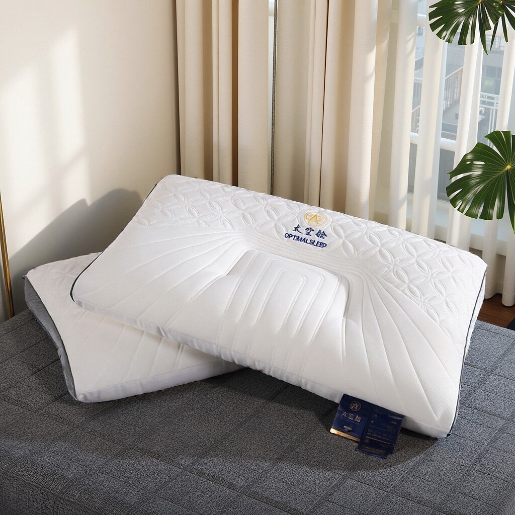 蝶飞舞 2025新款太空舱乳胶层护颈枕头枕芯太空舱 太空舱900g 48*74cm