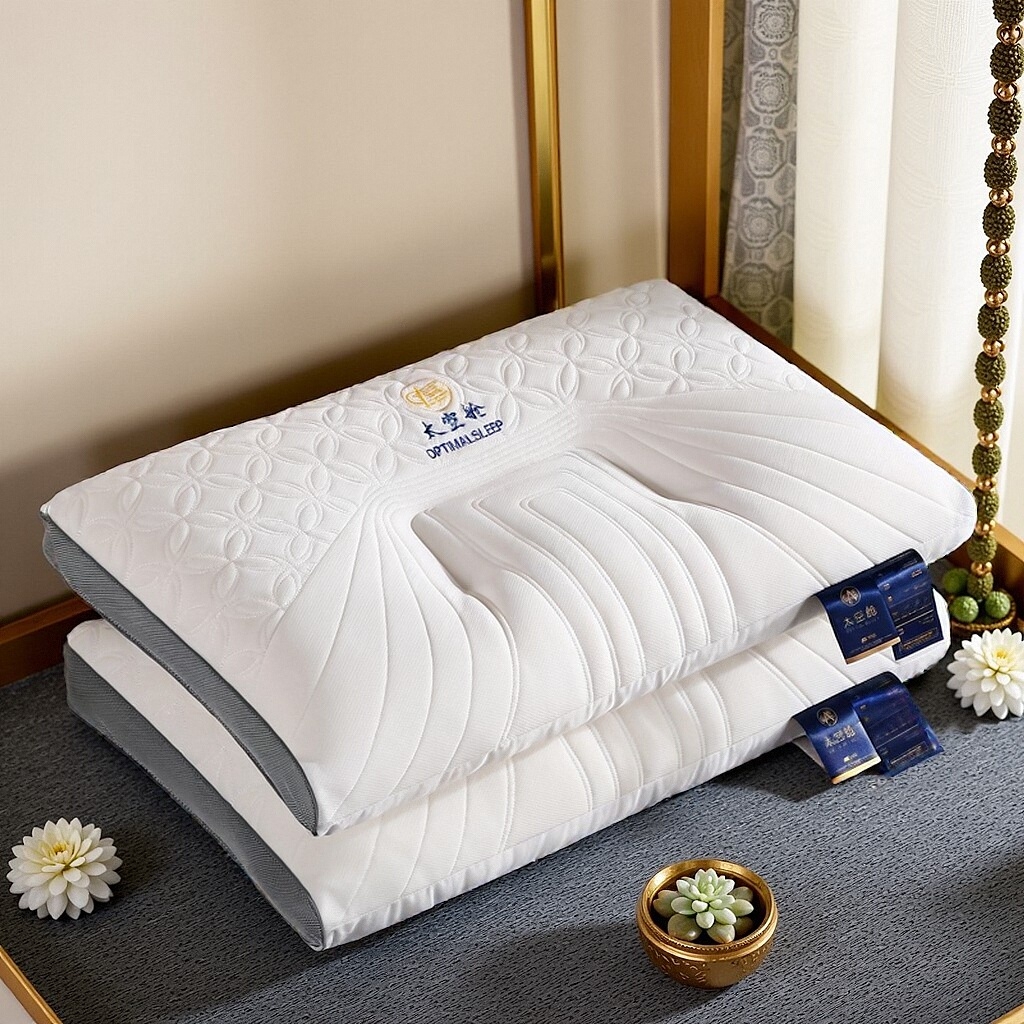 蝶飞舞 2025新款太空舱乳胶层护颈枕头枕芯太空舱 太空舱800g 48*74cm