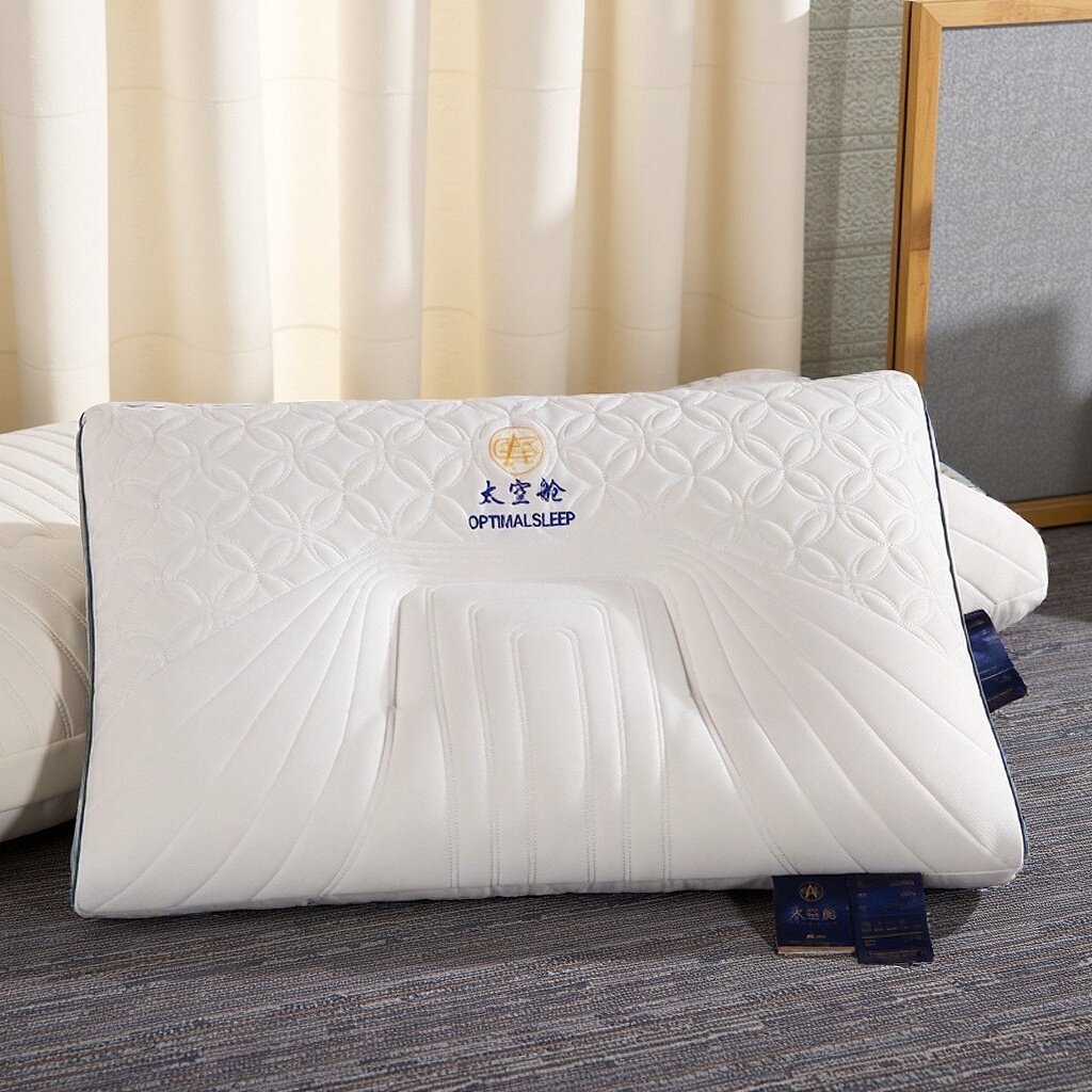 91家纺网 家纺一手货源 找家纺 蝶飞舞 2025新款太空舱乳胶层护颈枕头枕芯太空舱 太空舱800g 48*74cm