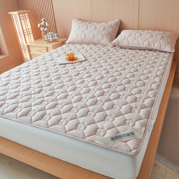 91家纺网 家纺一手货源 找家纺 西域种棉人·千百笠 2025新款A类抗菌100%新疆棉花填充夹棉床垫床护垫软垫床褥子单人双人学生垫 娴雅软垫-咖