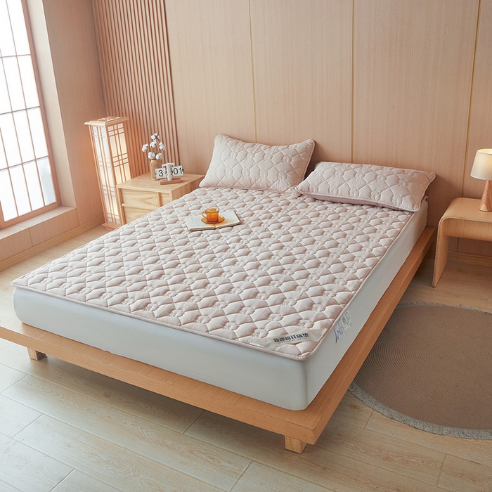 91家纺网 家纺一手货源 找家纺 西域种棉人·千百笠 2025新款A类抗菌100%新疆棉花填充夹棉床垫床护垫软垫床褥子单人双人学生垫 娴雅软垫-咖