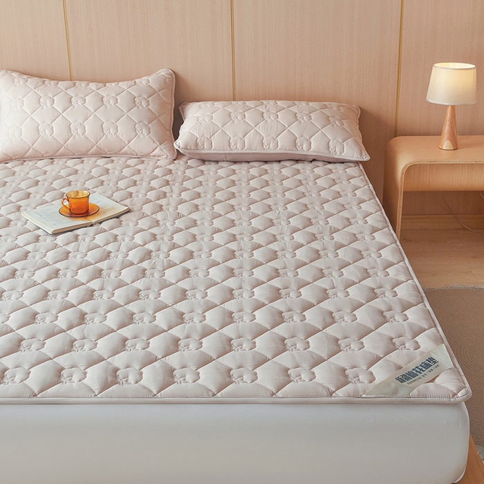 91家纺网 家纺一手货源 找家纺 西域种棉人·千百笠 2025新款A类抗菌100%新疆棉花填充夹棉床垫床护垫软垫床褥子单人双人学生垫 娴雅软垫-咖