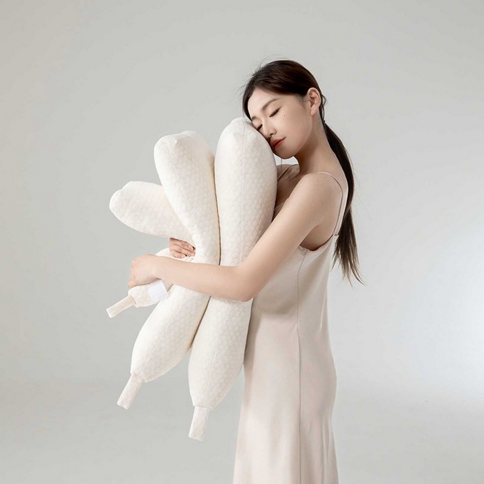 91家纺网 家纺一手货源 找家纺 蝶飞舞 2025新款记忆棉水立方保健舒睡枕头枕芯 米色 40*65cm