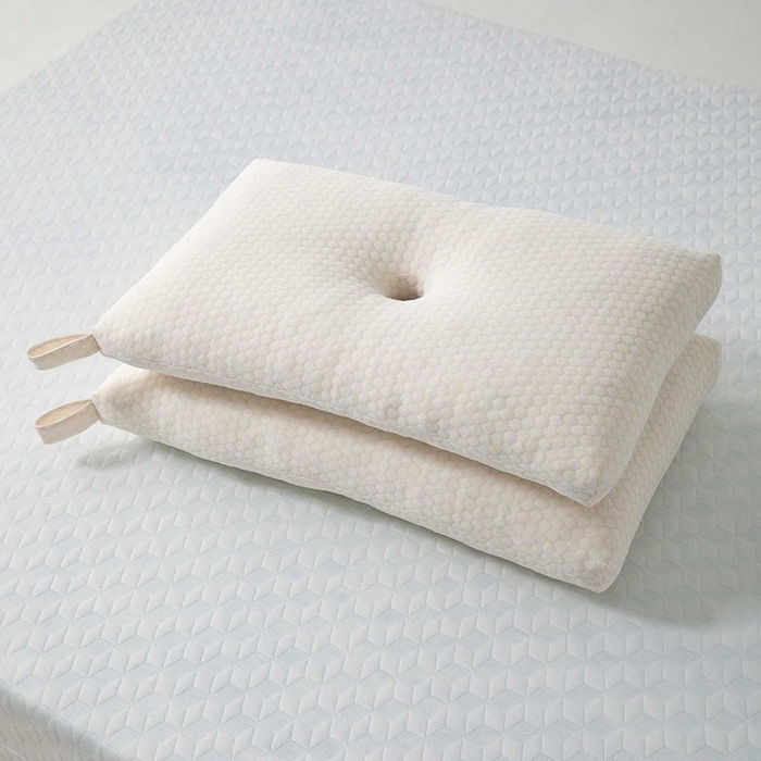 91家纺网 家纺一手货源 找家纺 蝶飞舞 2025新款记忆棉水立方保健舒睡枕头枕芯 米色 30*50cm