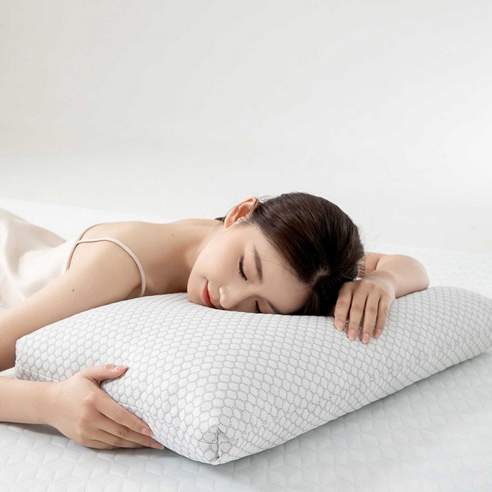 91家纺网 家纺一手货源 找家纺 蝶飞舞 2025新款记忆棉水立方保健舒睡枕头枕芯 灰色 30*50cm