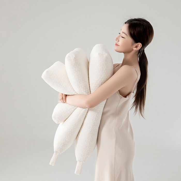 91家纺网 家纺一手货源 找家纺 蝶飞舞 2025新款记忆棉水立方保健舒睡枕头枕芯 米色 30*50cm