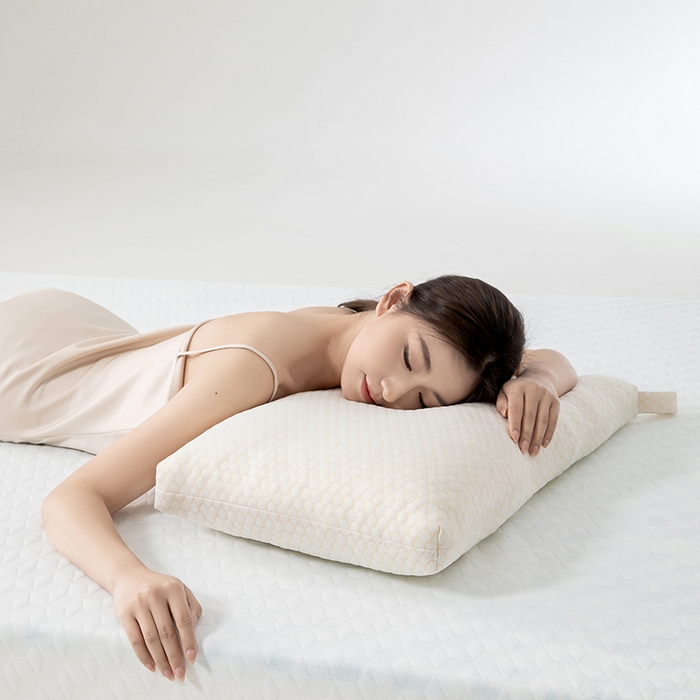 91家纺网 家纺一手货源 找家纺 蝶飞舞 2025新款记忆棉水立方保健舒睡枕头枕芯 米色 40*65cm