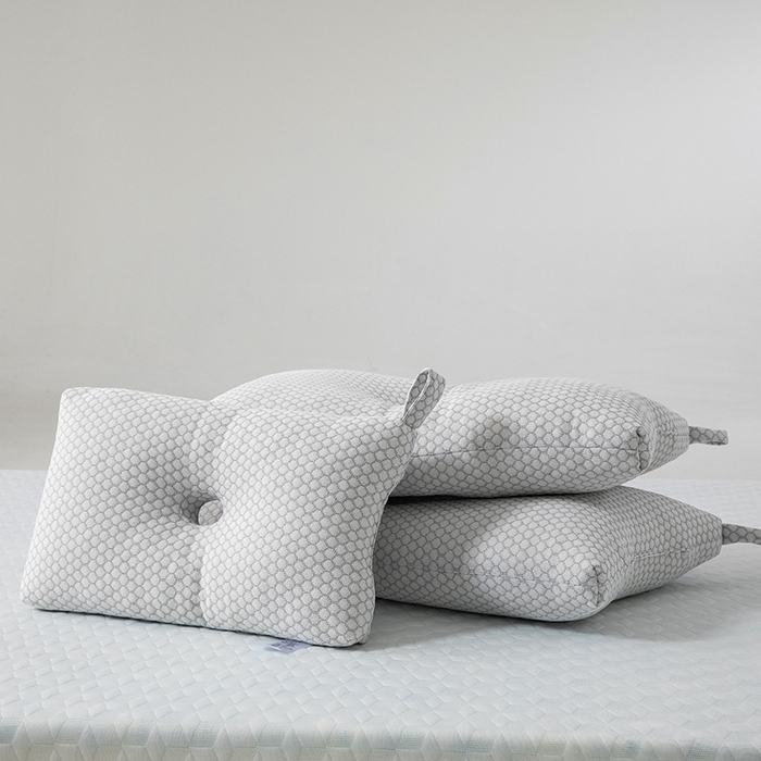 91家纺网 家纺一手货源 找家纺 蝶飞舞 2025新款记忆棉水立方保健舒睡枕头枕芯 灰色 30*50cm